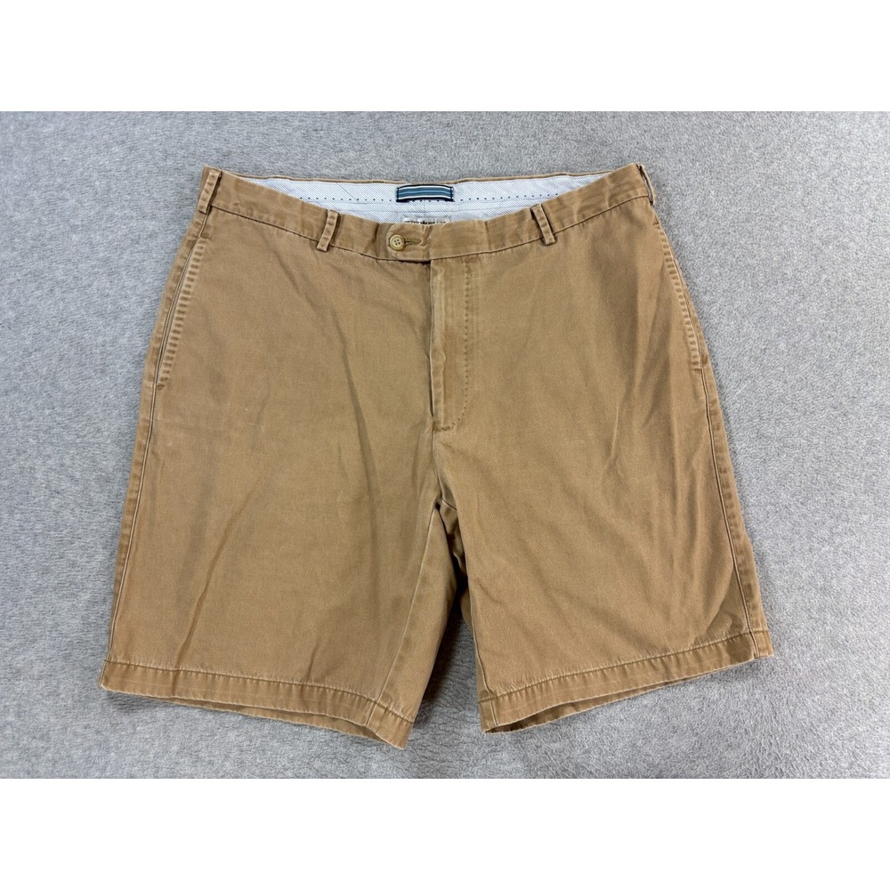 Peter Millar Cotton Classic Solid Chino Shorts (Men's 38) Brown - 9"